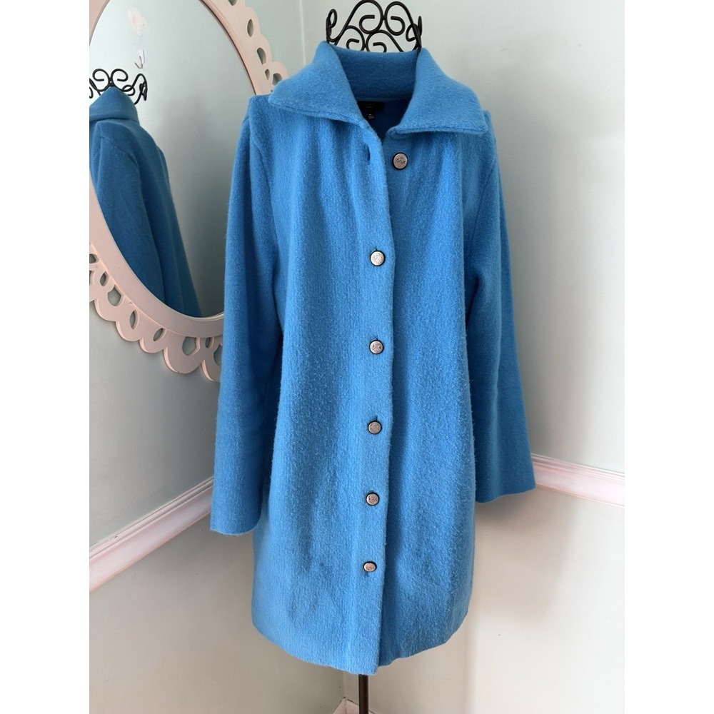 Talbots Stand Collar Button Down Duster Coatigan … - image 3